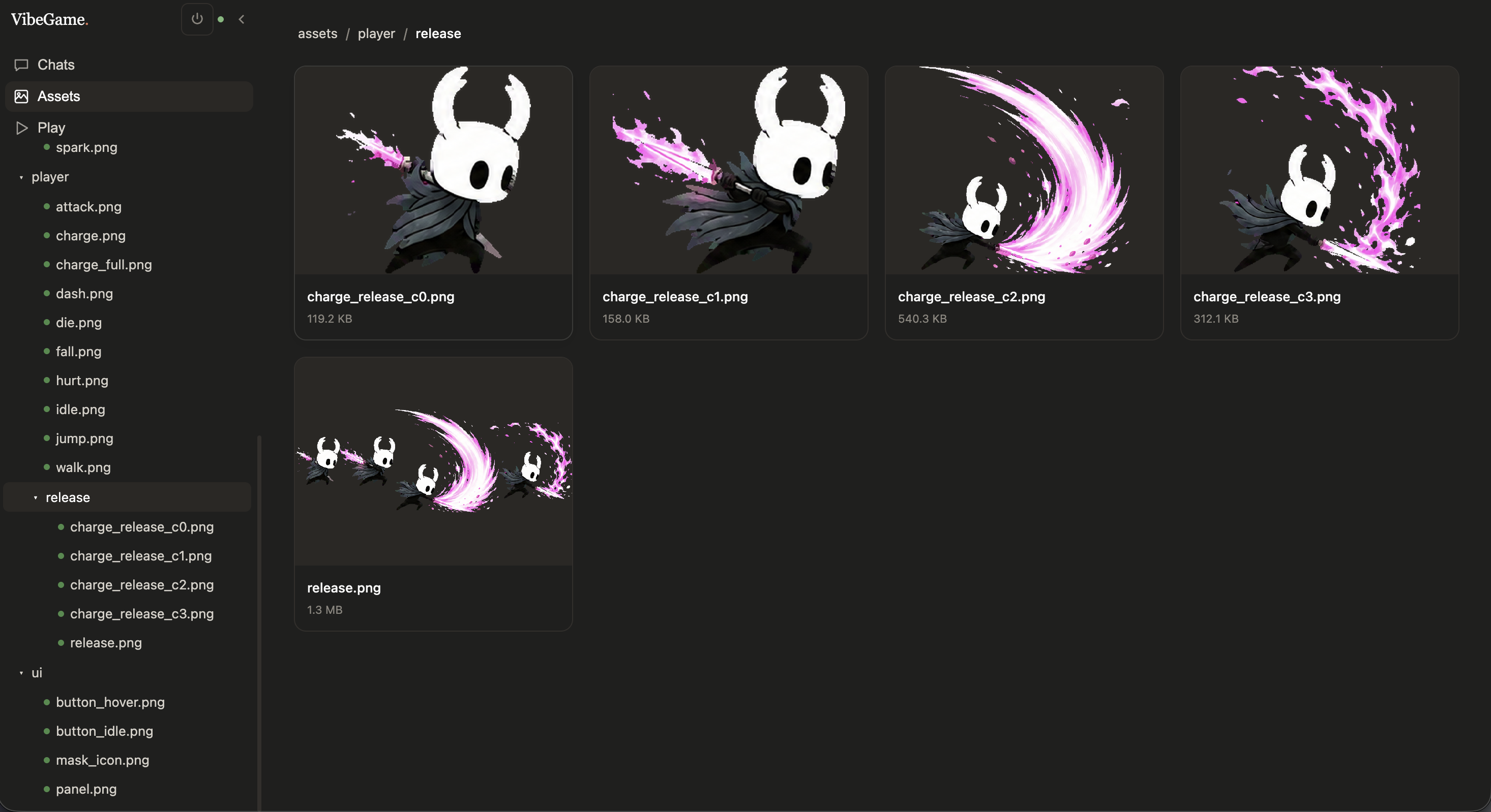 VibeGame Studio asset browser